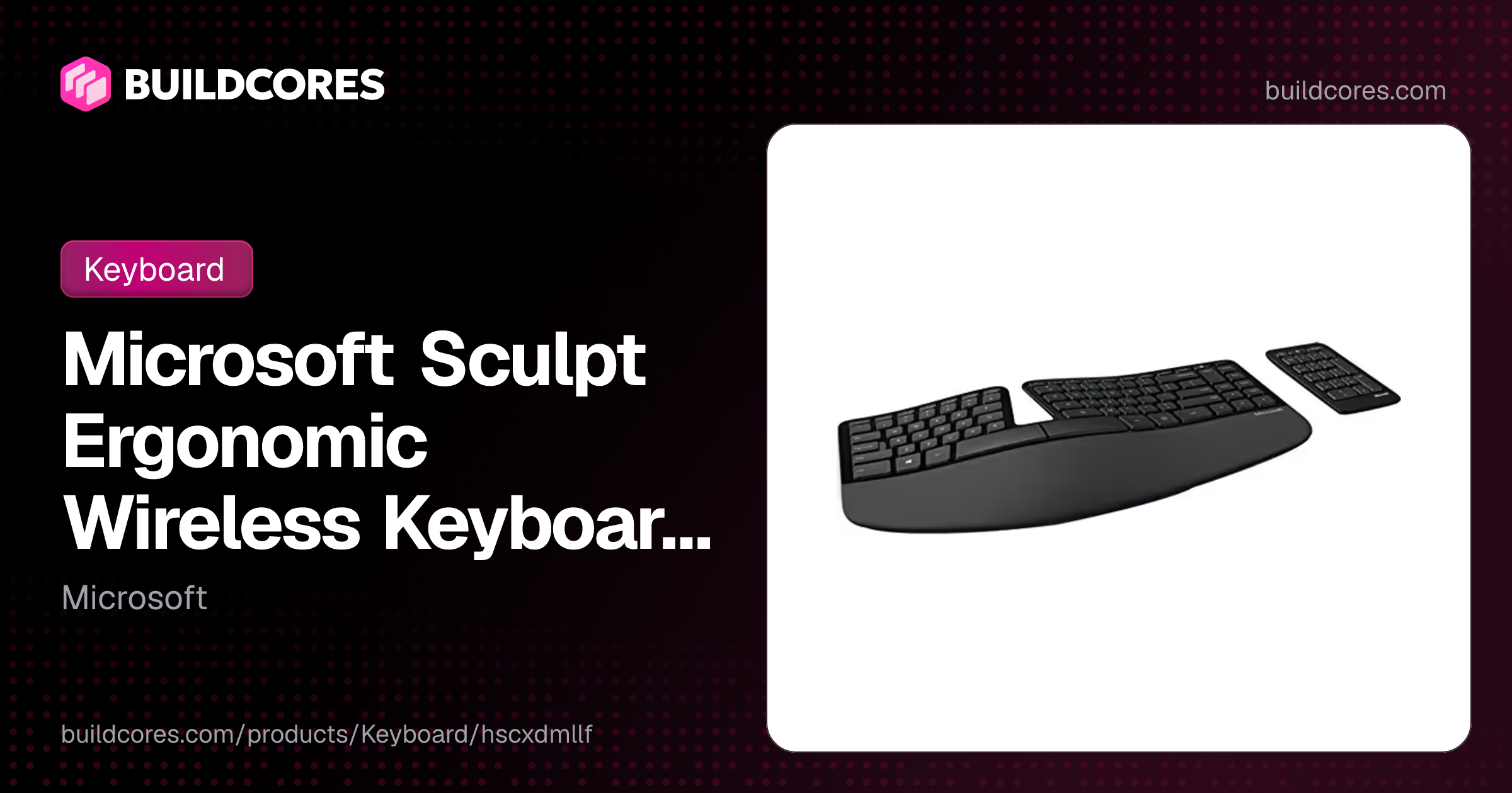 Microsoft Sculpt Ergonomic Wireless Keyboard For Business | BuildCores