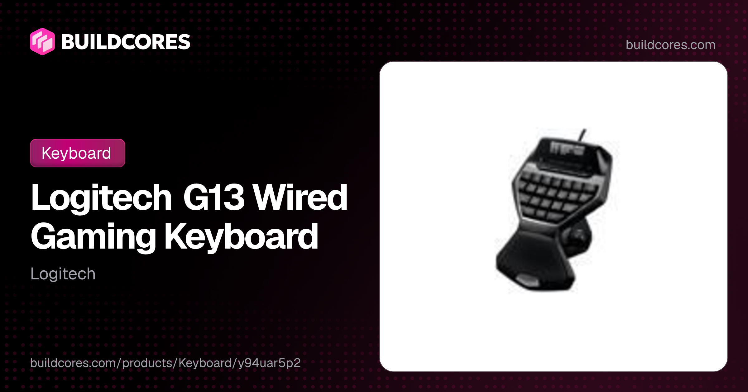 Logitech G13 Wired Gaming Keyboard | BuildCores