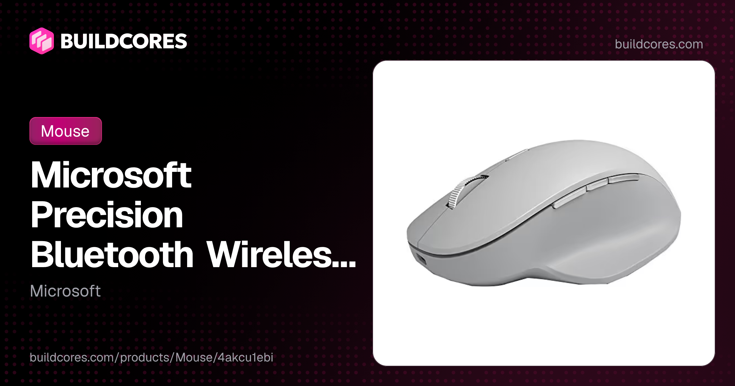 Microsoft Precision Bluetooth Wireless Optical Mouse | BuildCores