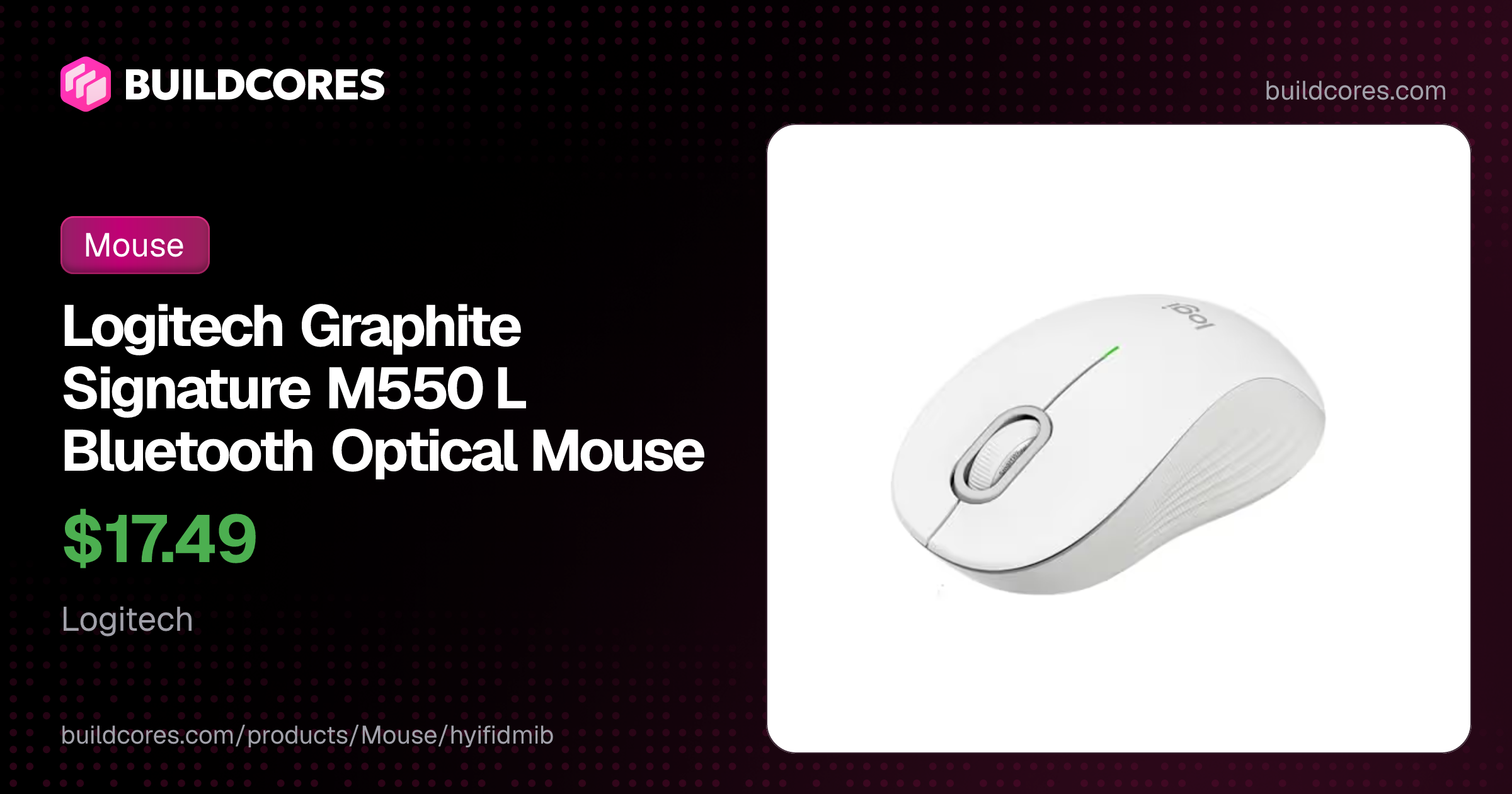 Logitech Graphite Signature M550 L Bluetooth Optical Mouse | BuildCores