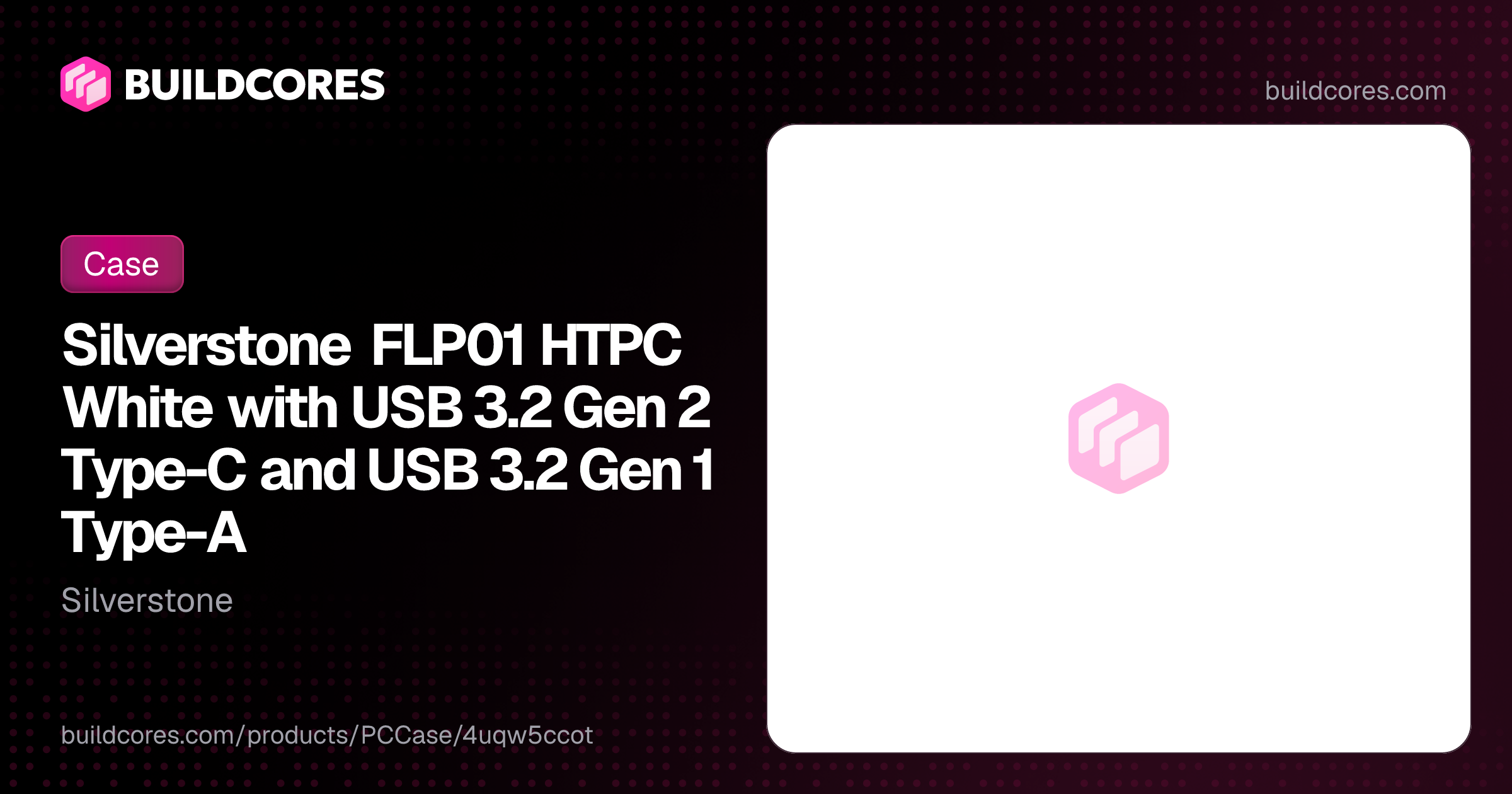 Silverstone FLP01 HTPC White with USB 3.2 Gen 2 Type-C and USB 3.2 Gen ...