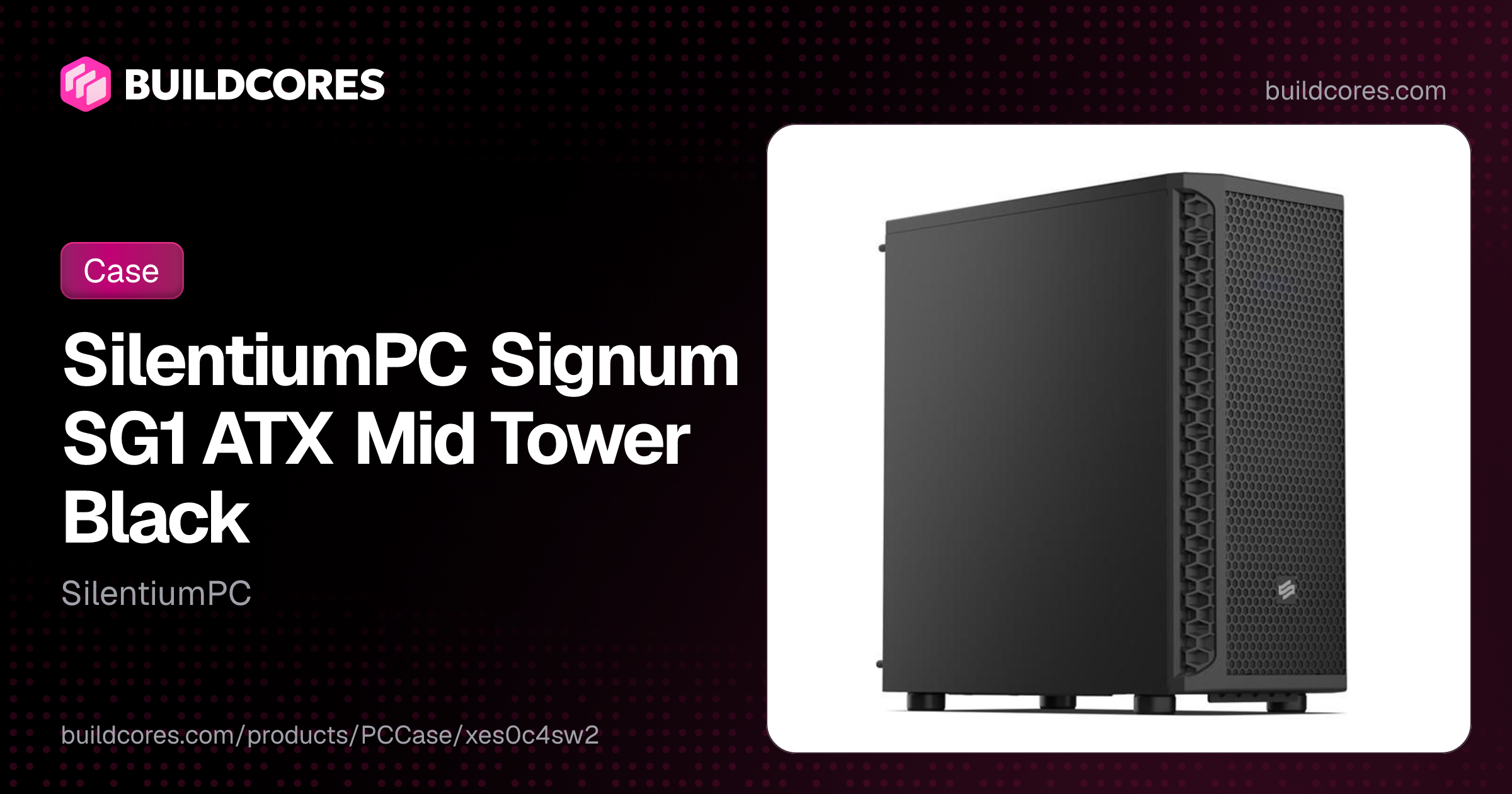 SilentiumPC Signum SG1 ATX Mid Tower Black | BuildCores